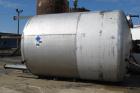 Used Master Craft, 10,000 gallons vertical T304 stainless steel tank, heated with internal pipe coil. Tank is rated for 15 psi at 250 degree F. internal. Has bank of full coil, approximately 10 turns...
