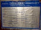 Used Mueller Storage Tank, 6,000 Gallon, Model D, 304 Stainless Steel, Vertical. 112” Diameter x approximate 135” straight side, dished top, 5” pitched sloped bottom. sidewall dimple jacket, approxim...