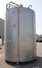 Used Mueller Storage Tank, 6,000 Gallon, Model D, 304 Stainless Steel, Vertical. 112” Diameter x approximate 135” straight side, dished top, 5” pitched sloped bottom. Sidewall dimple jacket, approxim...