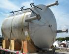 Used Mueller Jacketed Tank, 5000 gallon, 304 stainless steel, vertical. 109’’ diameter x 123’’ straight side, dish top and bottom. Internal rated to 200 deg F, dimple jacket rated 75 psi at 200 deg F...