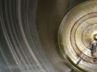 Used Mueller Jacketed Tank, 5000 gallon, 304 stainless steel, vertical. 109’’ diameter x 123’’ straight side, dish top and bottom. Internal rated to 200 deg F, dimple jacket rated 75 psi at 200 deg F...