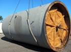 Used Mueller Silo Storage Tank, 10,000 Gallon, Model SVW, Stainless Steel. 120” Diameter x approximate 220” straight side, dished top, sloped bottom. (0.759) Cubic feet of sidewall dimple jacket, coo...