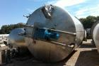Used- Approximately 9,110 Gallon Vertical Jacketed Stainless Steel Tank. Manufacturer: Mueller. Jacket rated at 150 psi at 1...