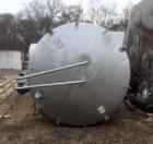 Used- Mueller 6000 Gallon Vertical Stainless Steel Jacketed Tank. Sanitary polished, interior, 7'4
