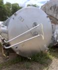 Used- Mueller 6000 Gallon Vertical 316 Stainless Steel Jacketed Tank. Sanitary polished, interior, 7'4