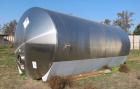 Used Mueller 16,000 Gallon Stainless Steel Horizontal Storage Tank. Approximately 10'6