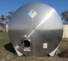 Used Mueller 16,000 Gallon Stainless Steel Horizontal Storage Tank. Approximately 10'6