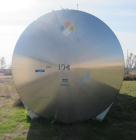 Used Mueller 16,000 Gallon Stainless Steel Horizontal Storage Tank. Approximately 10'6
