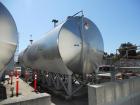 Used Mueller 16,000 Gallon Stainless Steel Horizontal Storage Tank. Approximately 10'6