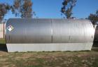 Used Mueller 16,000 Gallon Stainless Steel Horizontal Storage Tank. Approximately 10'6