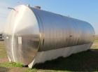 Used Mueller 16,000 Gallon Stainless Steel Horizontal Storage Tank. Approximately 10'6