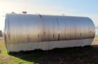 Used Mueller 16,000 Gallon Stainless Steel Horizontal Storage Tank. Approximately 10'6