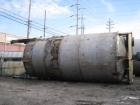 Used-12,000 Gallon Nevamar Mix Tank, 304 stainless steel construction, 10' diameter x 20' straight side, dish top and bottom...