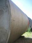 Used-Approximately 10,000 Gallon Vertical 304 Stainless Steel Tank. 11' Diameter x 15' straight side. With flat top and cone...