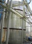 Used-Approximately 17,000 gallon vertical stainless steel tank.  12' Diameter x 21' straight side.  With flat top and sloped...
