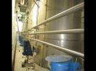 Used-Approximately 8,000 gallon vertical stainless steel tank.9'6