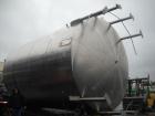 Used-14,000 Gallon Stainless Steel, Vertical Mixing Tank, Bottom Side Agitator, 23'L x 11'11