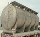 Used Florida Tank and Container Pressure Tank, 6000 gallon, 316L stainless steel, horizontal. 96