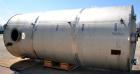 Used Tank, 5,700 Gallon, 304 Stainless Steel, Vertical.  Approximately 90’’ diameter x 210’’ straight side.  Coned top, flat bottom.  Openings: top (2) 3’’, 10’’, 4-1/2’’ NPT; side 3’’, 19’’ manway, ...