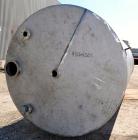 Used Tank, 5,700 Gallon, 304 Stainless Steel, Vertical.  Approximately 90’’ diameter x 210’’ straight side.  Coned top, flat bottom.  Openings: top (2) 3’’, 10’’, 4-1/2’’ NPT; side 3’’, 19’’ manway, ...