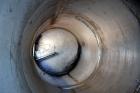 Used Tank, 5,700 Gallon, 304 Stainless Steel, Vertical.  Approximately 90’’ diameter x 210’’ straight side.  Coned top, flat bottom.  Openings: top (2) 3’’, 10’’, 4-1/2’’ NPT; side 3’’, 19’’ manway, ...