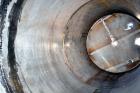 Used Tank, 5,700 Gallon, 304 Stainless Steel, Vertical.  Approximately 90’’ diameter x 210’’ straight side.  Coned top, flat bottom.  Openings: top (2) 3’’, 10’’, 4-1/2’’ NPT; side 3’’, 19’’ manway, ...