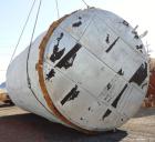 Used Tank, Approximate 22,900 Gallon, 304 Stainless Steel, Vertical. Approximate 148” diameter x 308” straight side, coned top, flat bottom. Openings top 2”, 6”, 9” hand hole with cover. Side bottom ...