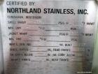 Used 10,000 Gallon Stainless Steel Northland Stainless Tank 