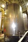 Used Northland Stainless Tank, Approximate 8000 Gallon, 316 Stainless Steel, Vertical. Approximate 126” diameter x 144” straight side, dished top & bottom. Stainless steel agitator bridge with a Ligh...