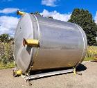 Used- Paul Mueller 6000 Gallon Stainless Steel Vertical Storage Tank. Overall Dimensions are approx. 11W x 11L x 14H. Multip...