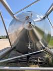 Used Mueller Stainless Steel Tank | Approx. 10,000 Gallon | Dish Top | Cone Bottom | 25' Height