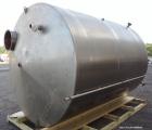 Used Perma-San Tank, 5000 Gallon, 316 Stainless Steel, Vertical. 108” Diameter x 130” straight side, cone top, flat bottom. 20” Diameter top man way with cover. 3” Diameter Tri Clamp Center Top Inlet...