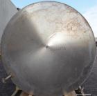Used Perma-San Tank, 5000 Gallon, 316 Stainless Steel, Vertical. 108” Diameter x 130” straight side, cone top, flat bottom. 20” Diameter top man way with cover. 3” Diameter Tri Clamp Center Top Inlet...