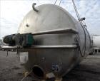 Used Precision Stainless Mixing Tank, 12,000 Gallon, 316L Stainless Steel, Vertical. Approximate 144