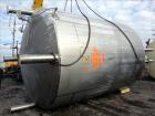 Used Precision Stainless Mixing Tank, 12,000 Gallon, 316L Stainless Steel, Vertical. Approximate 144