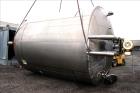 Used Precision Stainless Mixing Tank, 12,000 Gallon, 316L Stainless Steel, Vertical. Approximate 144
