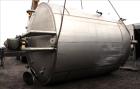 Used Precision Stainless Mixing Tank, 12,000 Gallon, 316L Stainless Steel, Vertical. Approximate 144