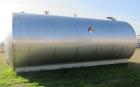 Used Santa Rosa Approximately 17,000 Gallon Stainless Steel Horizontal Storage Tank. Approximately 10'6