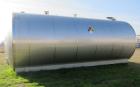 Used- Santa Rosa Approximately 17,000 Gallon Stainless Steel Horizontal Storage Tank. Approximately 10'6