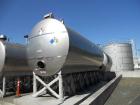 Used Santa Rosa Approximately 17,000 Gallon Stainless Steel Horizontal Storage Tank. Approximately 10'6