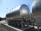 Used Santa Rosa Approximately 17,000 Gallon Stainless Steel Horizontal Storage Tank. Approximately 10'6