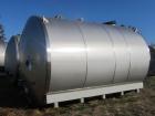 Used Santa Rosa 10,000 Gallon Stainless Steel Horizontal Storage Tank. Approximately 10'6