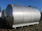 Used- Santa Rosa 10,000 Gallon Stainless Steel Horizontal Storage Tank. Approximately 10'6