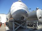 Used Santa Rosa 10,000 Gallon Stainless Steel Horizontal Storage Tank. Approximately 10'6