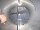 Used Santa Rosa 10,000 Gallon Stainless Steel Horizontal Storage Tank. Approximately 10'6