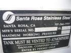 Used Santa Rosa Stainless Steel Storage Tank. API Standard 650. 10,985 Gallon Capacity. Type 304SS Material Construction. Vertical Design. Approximate 10’ Diameter x 18’ Straight Side.  Internal Atmo...