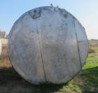 Used Saracco Tank & Mfg Approximately 5,200 Gallon Stainless Steel Storage Tank. Approximately 9' diameter x 11' straight side. Flat bottom and slight cone top. Various top openings including a 17