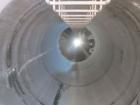 Used Springs Fabrication Product Hopper/Silo, 739.44 cubic feet (5533 gallon), 304 stainless steel, vertical. Approximately 78