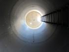 Used Springs Fabrication Product Hopper/Silo, 739.44 cubic feet (5533 gallon), 304 stainless steel, vertical. Approximately 78