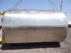 Used G.W. Taylor Tank, 6000 Gallon, 316 Stainless Steel, Vertical. Approximate 108” diameter x 144” straight side, dished top and bottom. Partial bottom sidewall dimple jacket, no rating. (4) Sidewal...